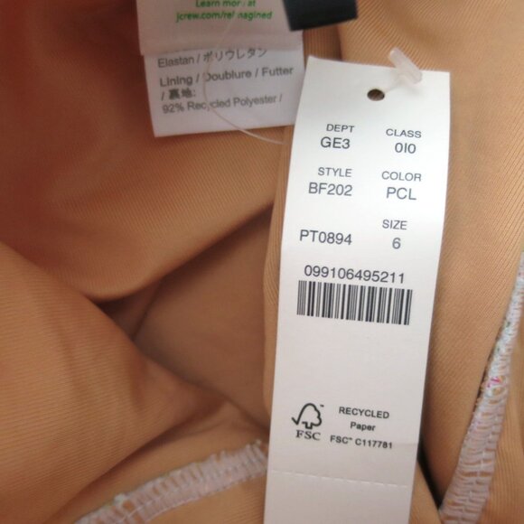 J.Crew Ruched Bandeau One-Piece in Cloud Meadow Floral Size 6 - Picture 9 of 9